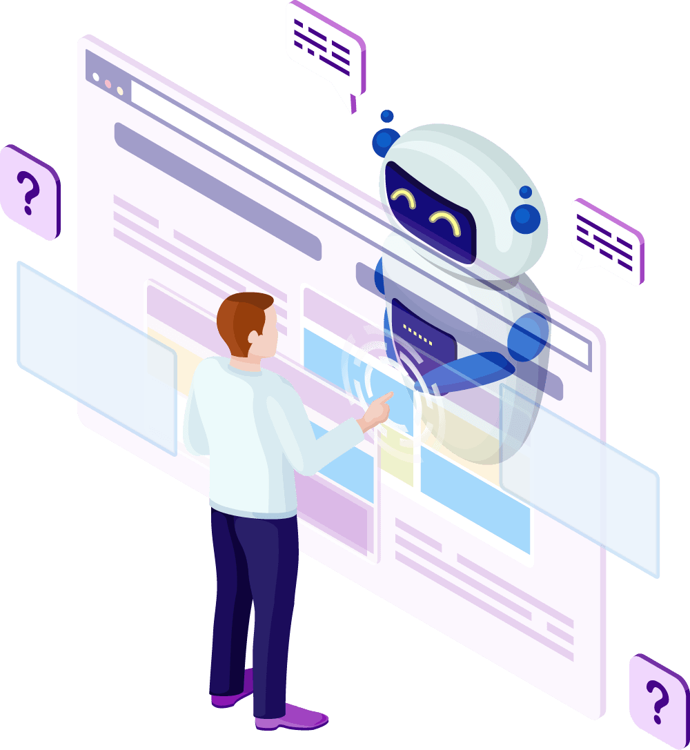 Chatbot isometric vector illustration- AEO
